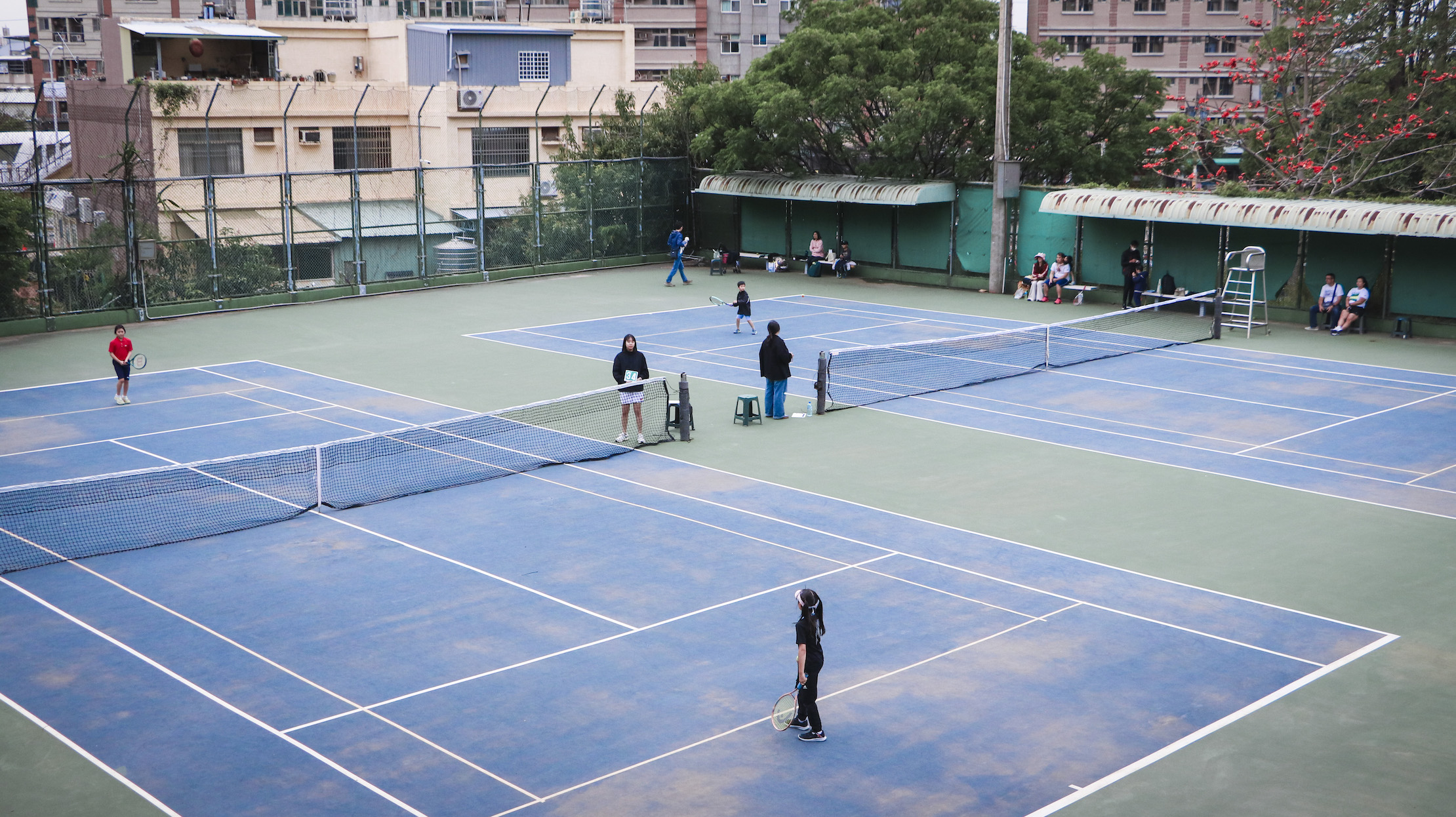 Providence University tennis court